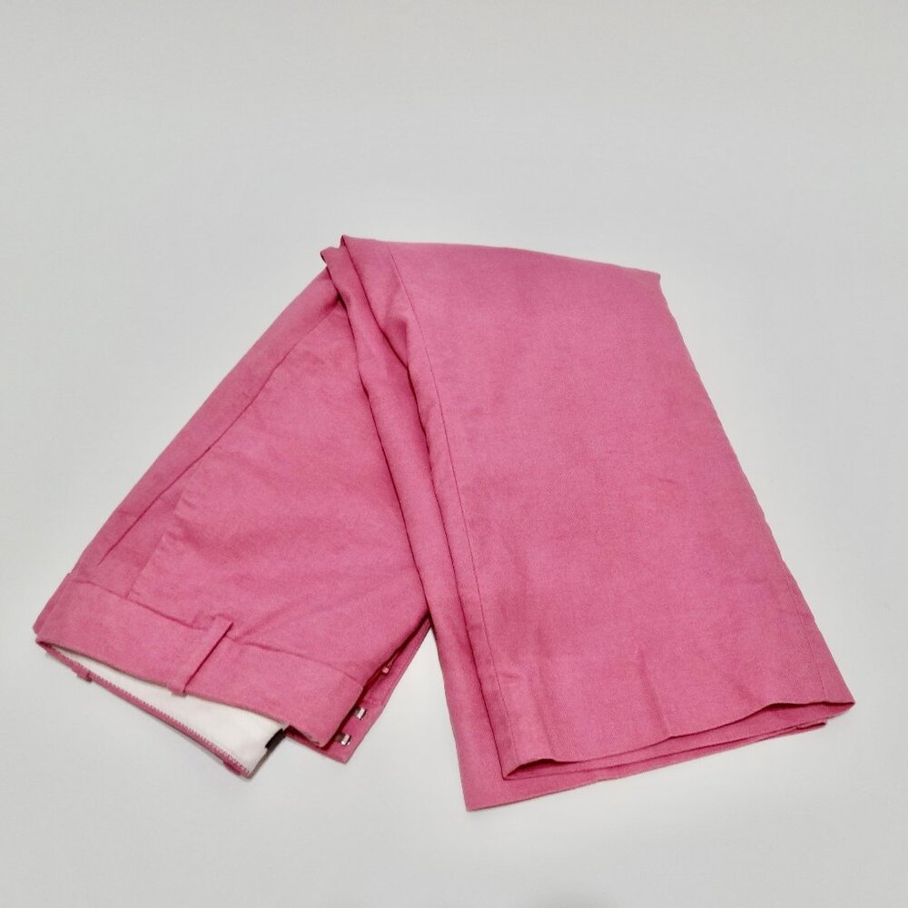 J Crew Pink Linen Blend Cropped Pants Size 8